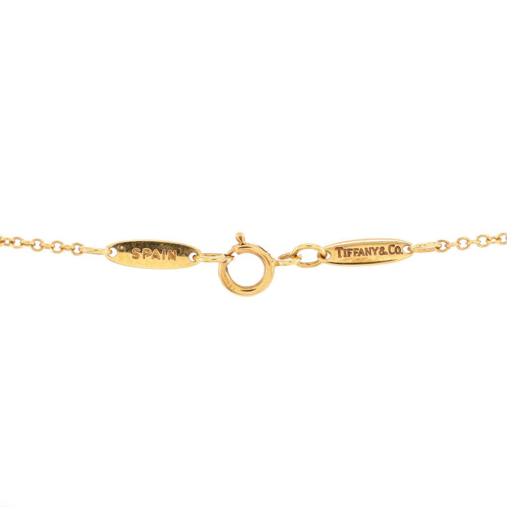 Elsa Peretti 3 Motifs Open Heart Necklace 18K Yellow Gold