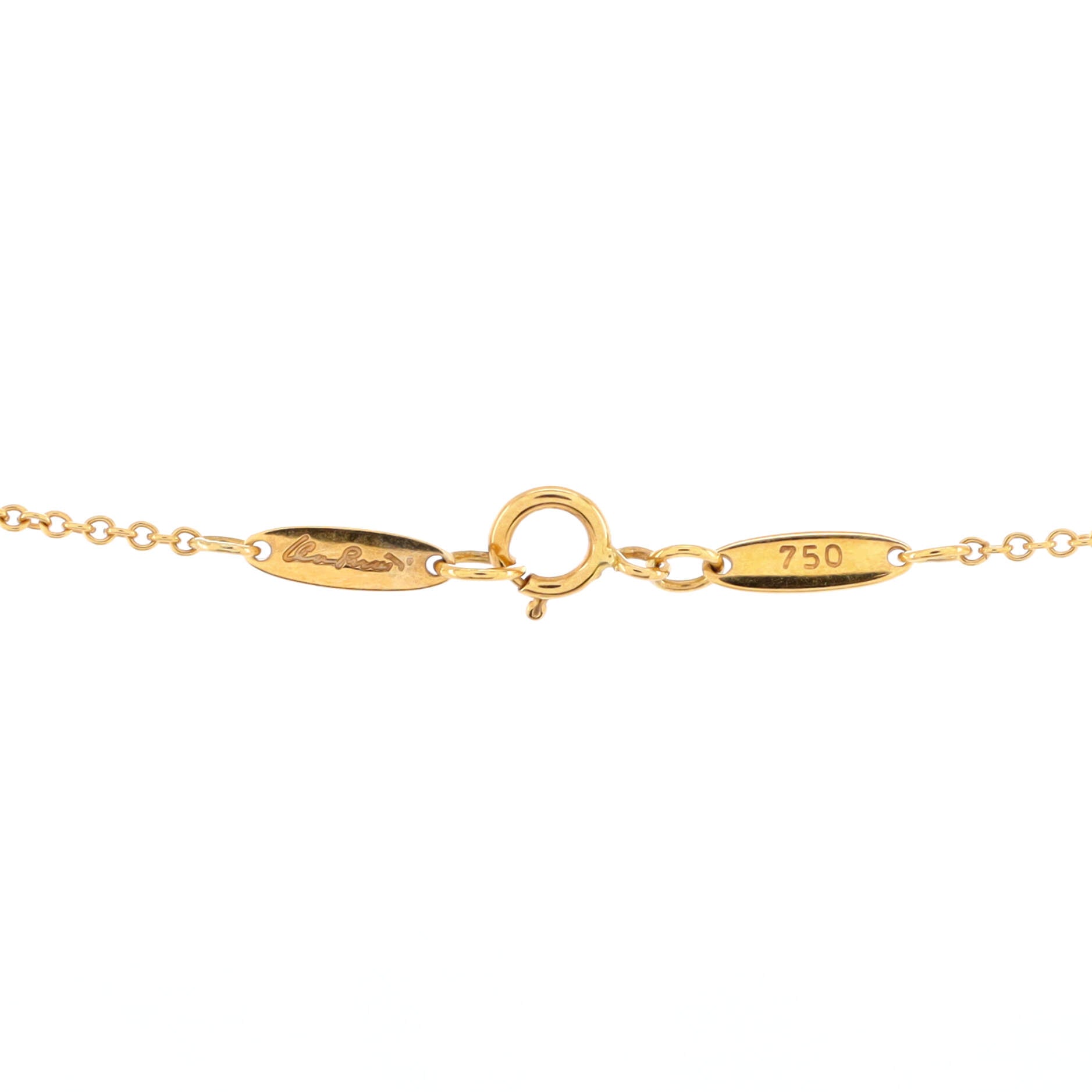 Elsa Peretti 3 Motifs Open Heart Necklace 18K Yellow Gold