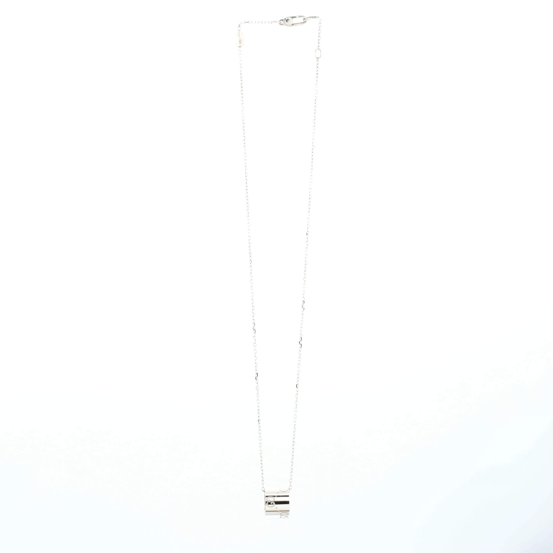 Icon Twirl Pendant Necklace 18K White Gold