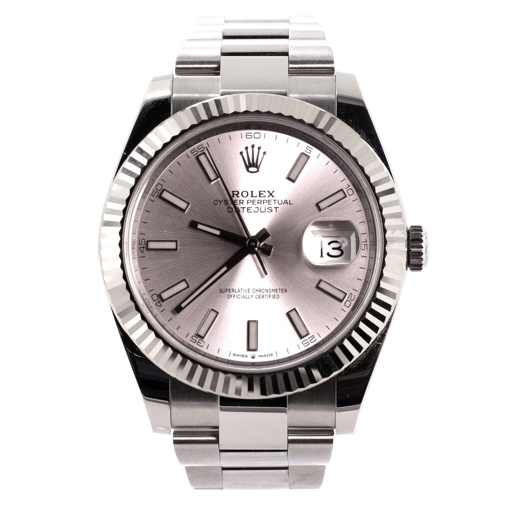 Oyster Perpetual Datejust Automatic Watch Stainless Steel and White Gold 41