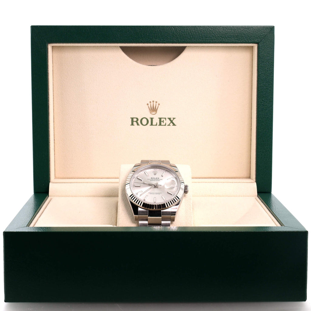 Oyster Perpetual Datejust Automatic Watch Stainless Steel and White Gold 41