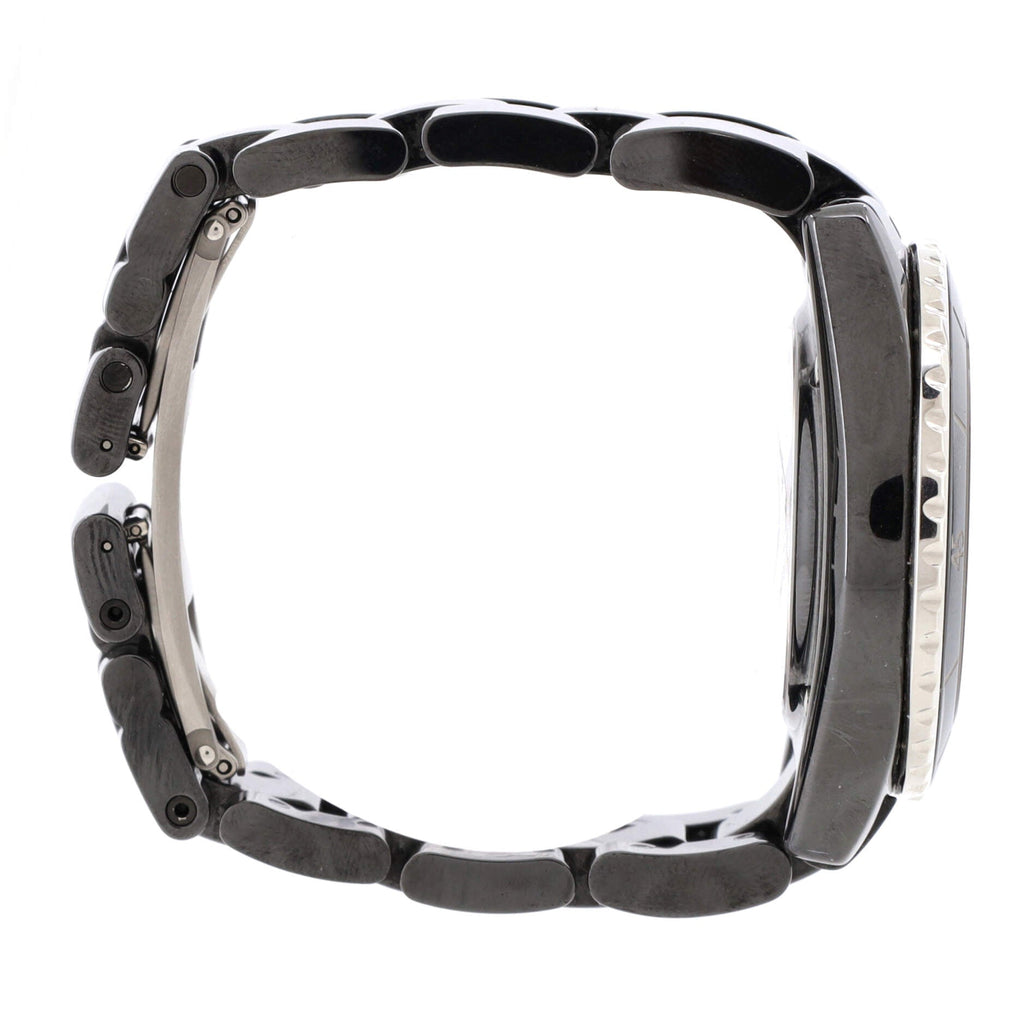 J12 Automatic Watch Ceramic and Stainless Steel with Diamond Markers 38