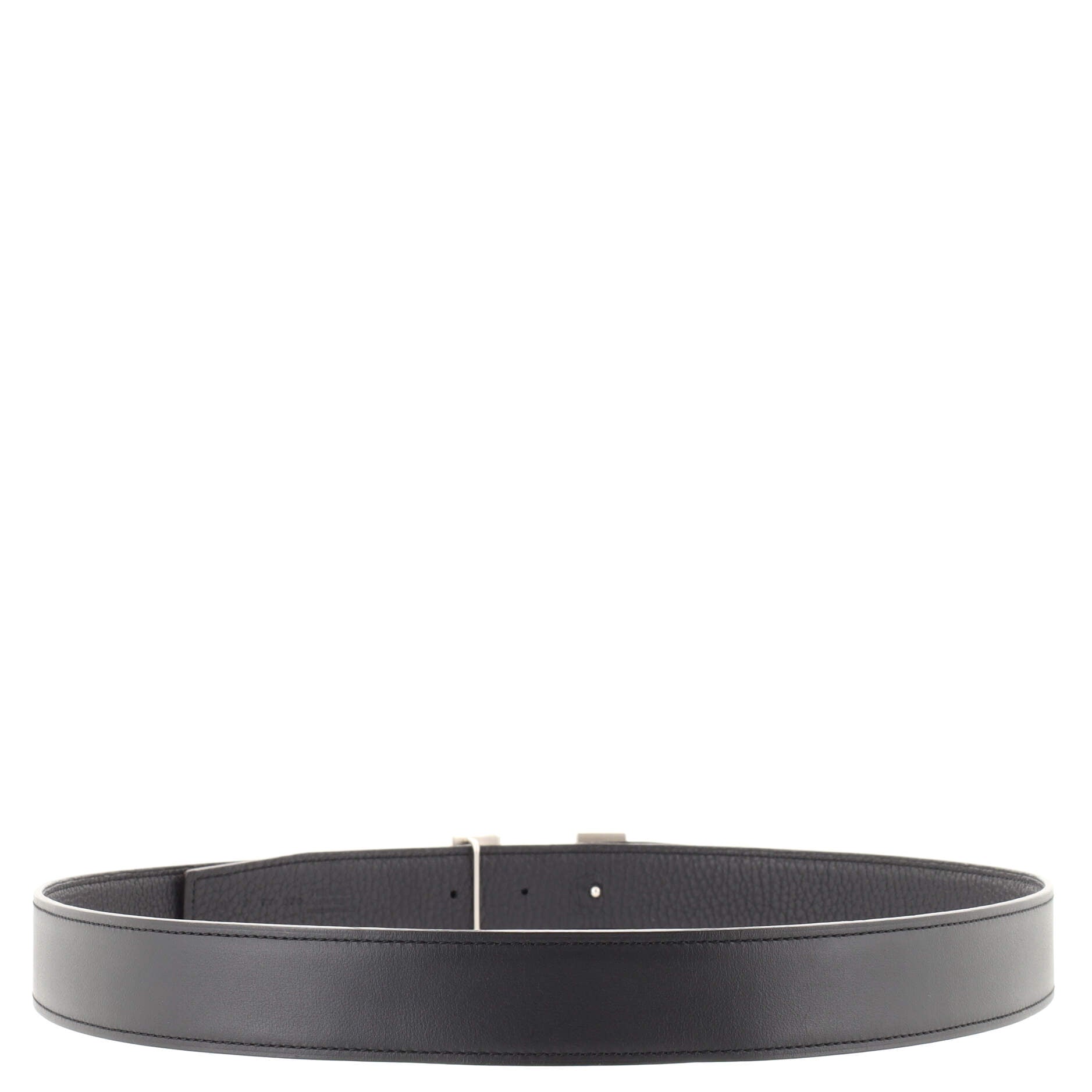 Constance Martelee H Reversible Belt Leather with Hammered Hardware Medium 90