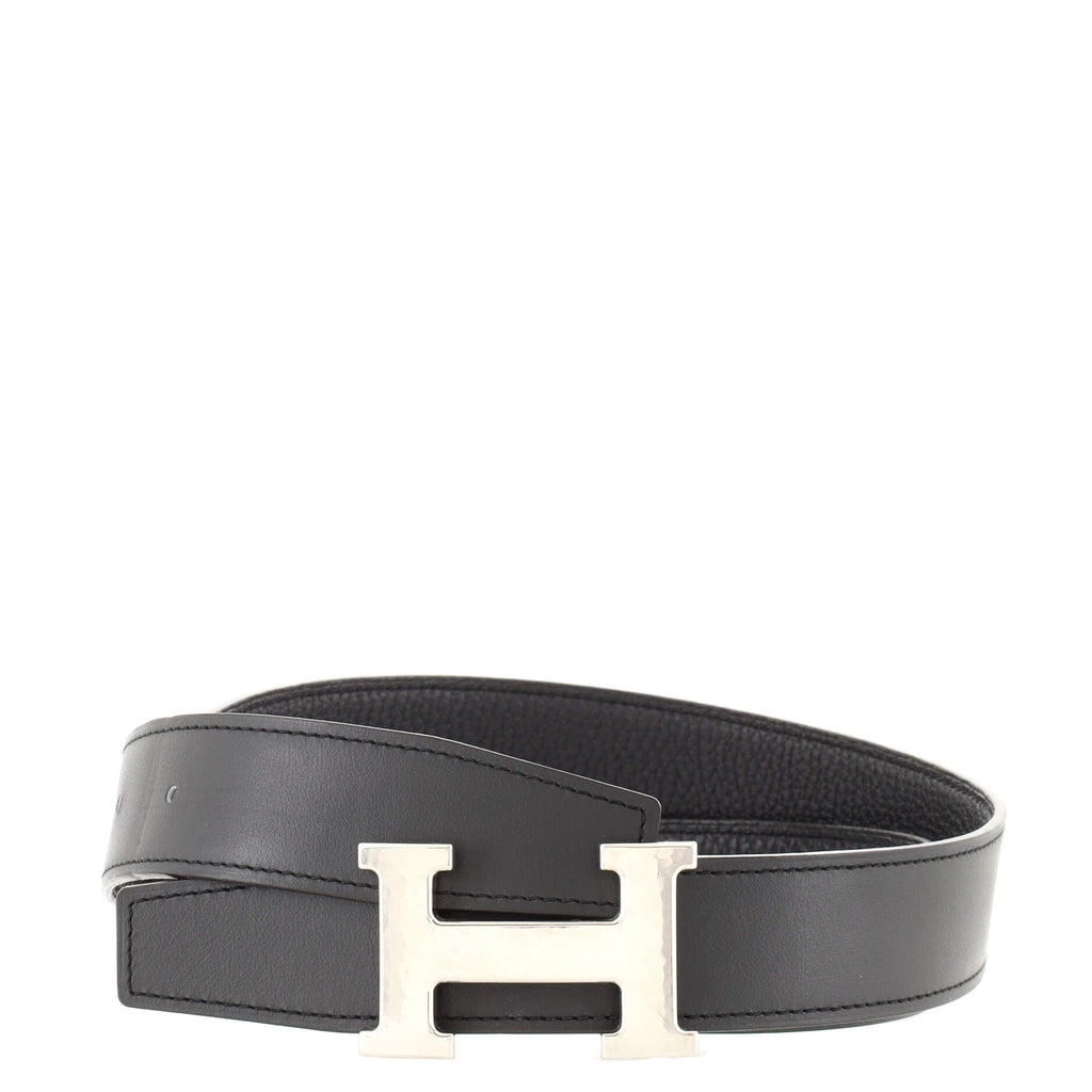 Constance Martelee H Reversible Belt Leather with Hammered Hardware Medium 90