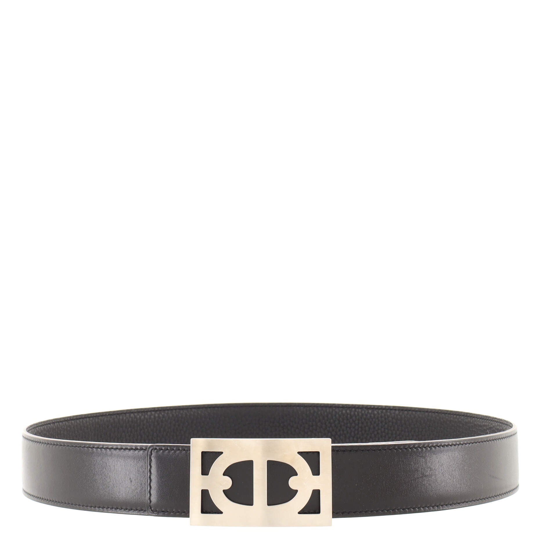 Horse Bit Buckle Reversible Belt Leather Medium 85