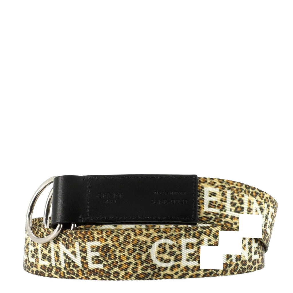 Double Ring Belt Printed Textile and Calfskin Medium 115
