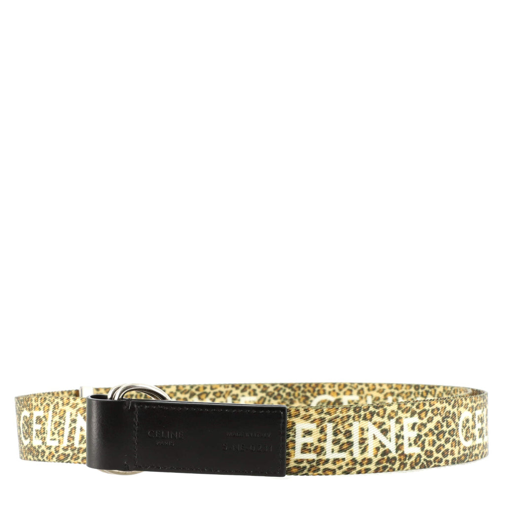Double Ring Belt Printed Textile and Calfskin Medium 115