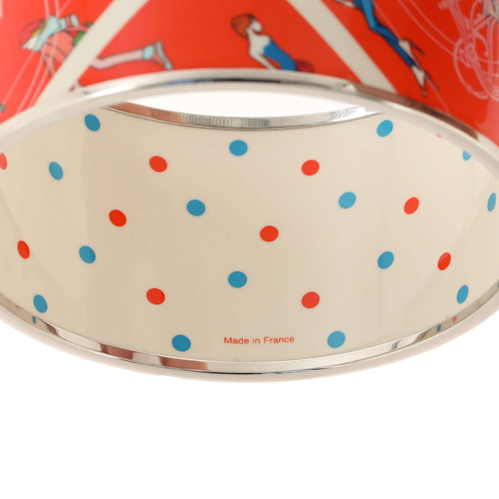 Bangle Bracelet Printed Enamel Extra Wide