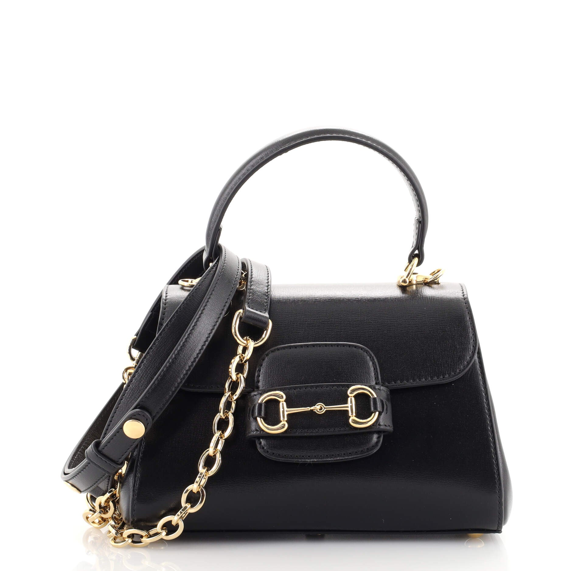 Horsebit 1955 Top Handle Flap Bag Leather Mini