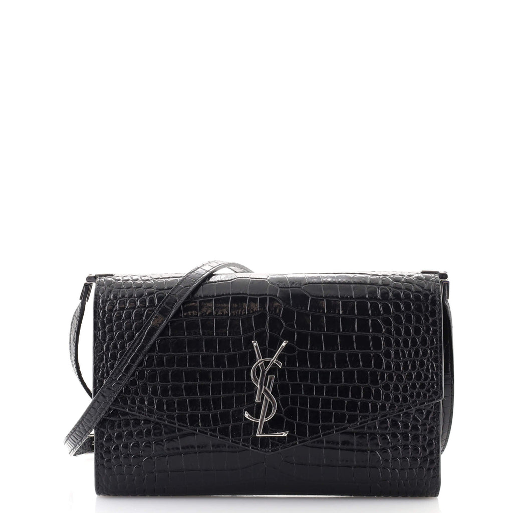 Uptown Crossbody Bag Crocodile Embossed Leather Mini