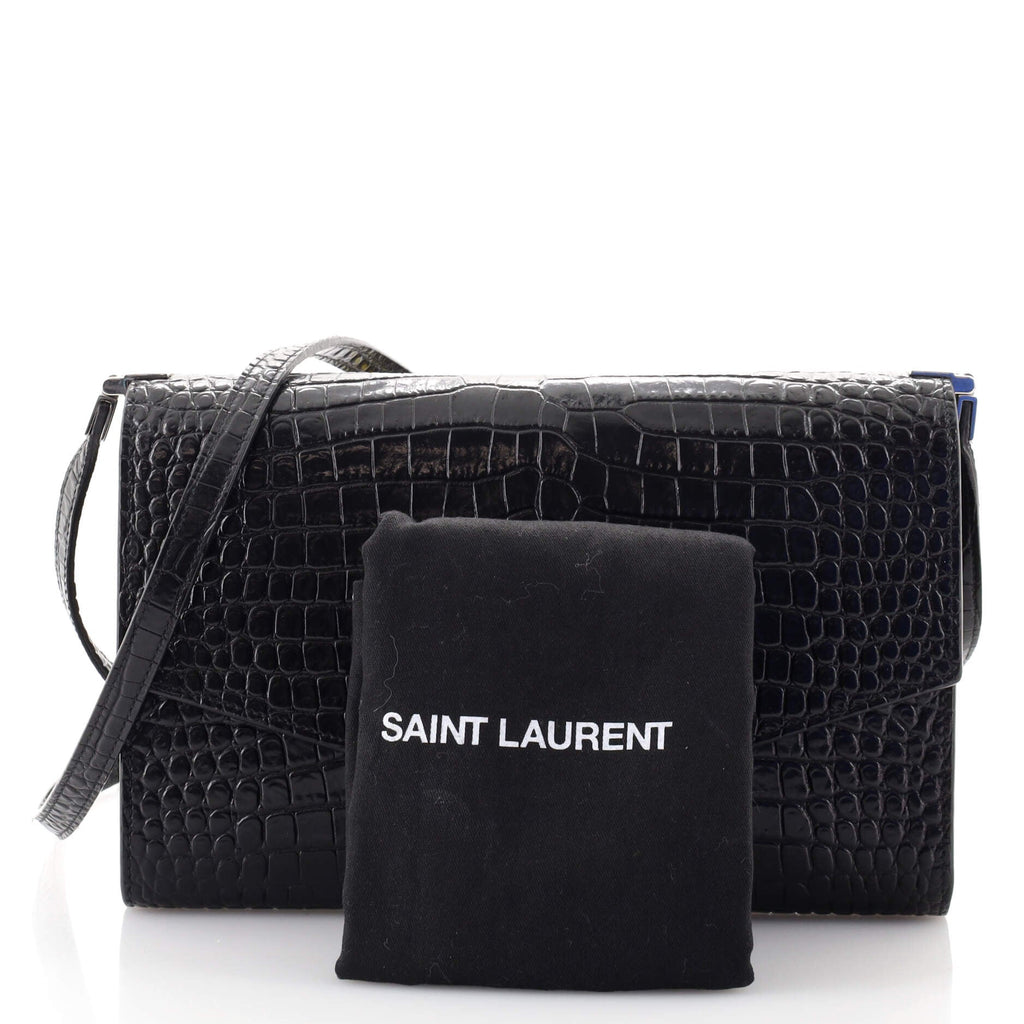 Uptown Crossbody Bag Crocodile Embossed Leather Mini