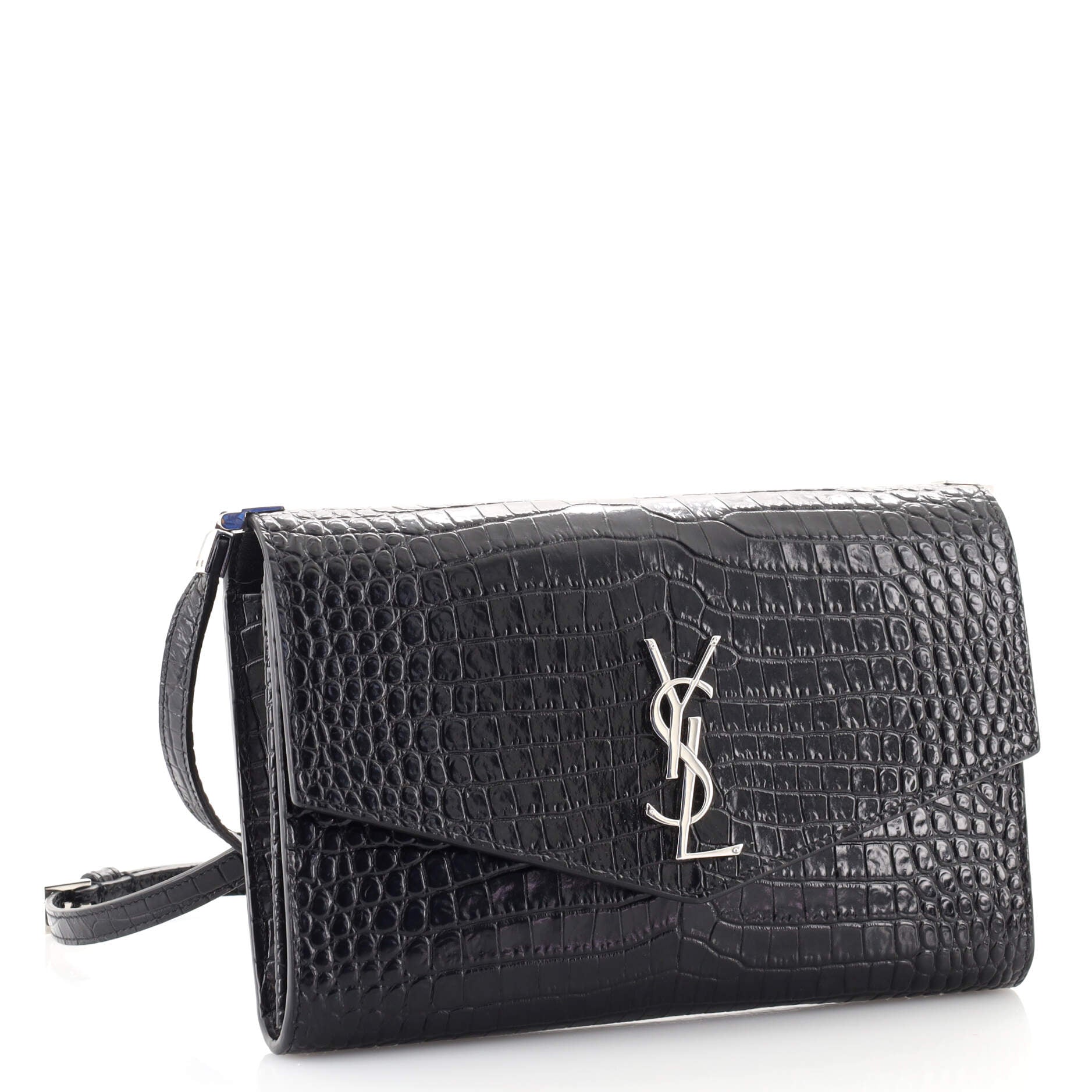 Uptown Crossbody Bag Crocodile Embossed Leather Mini