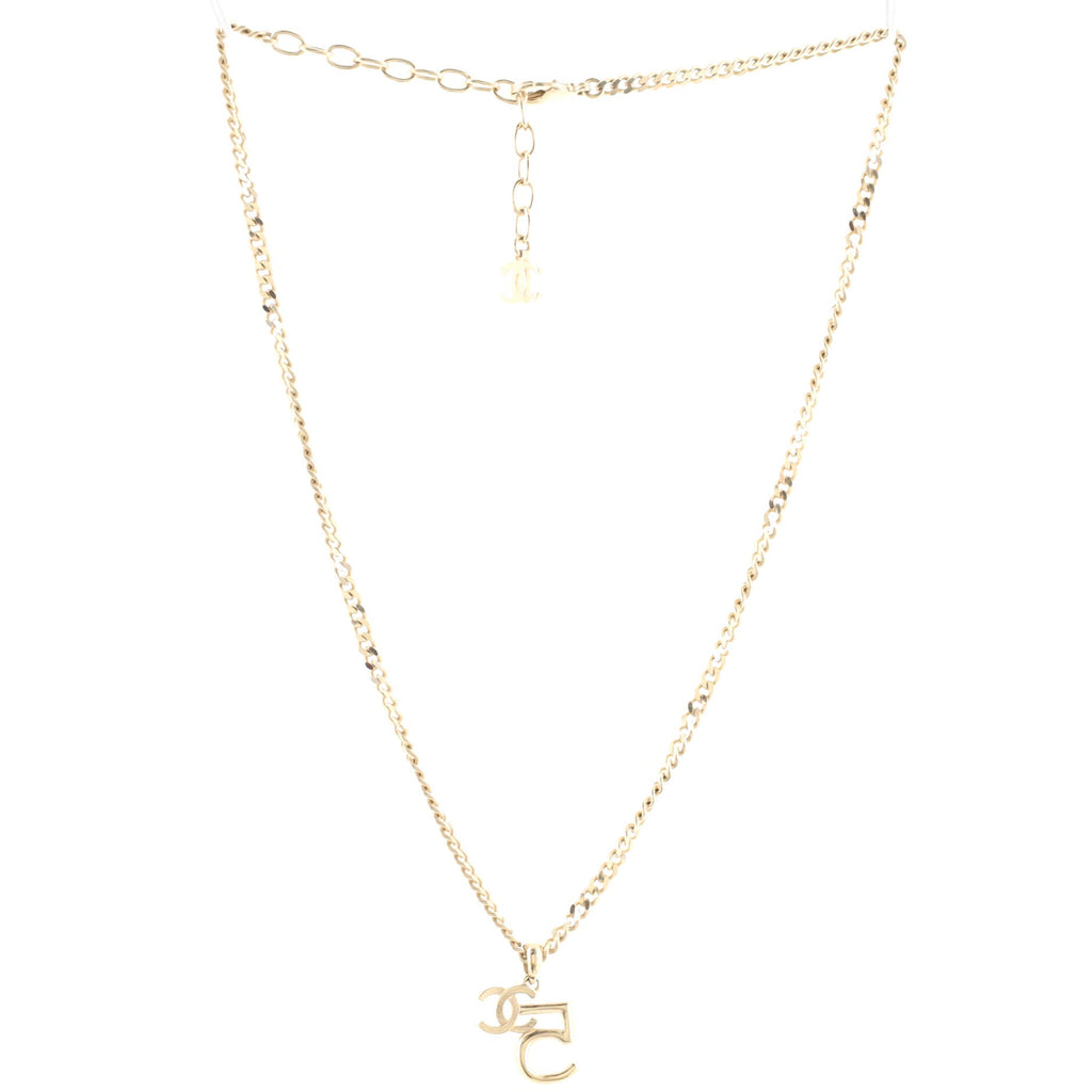 CC No.5  Pendant Necklace Metal with Crystals