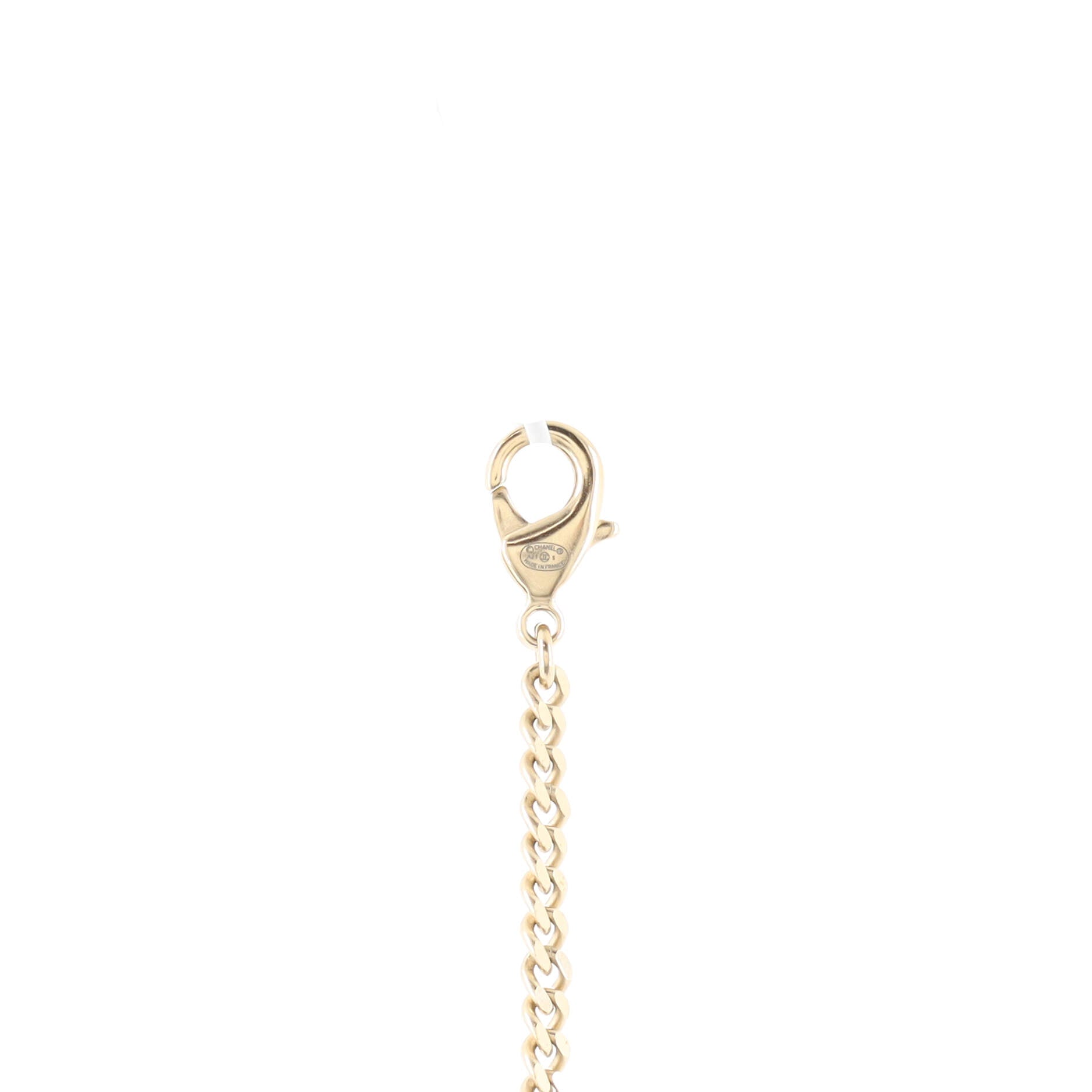 CC No.5  Pendant Necklace Metal with Crystals