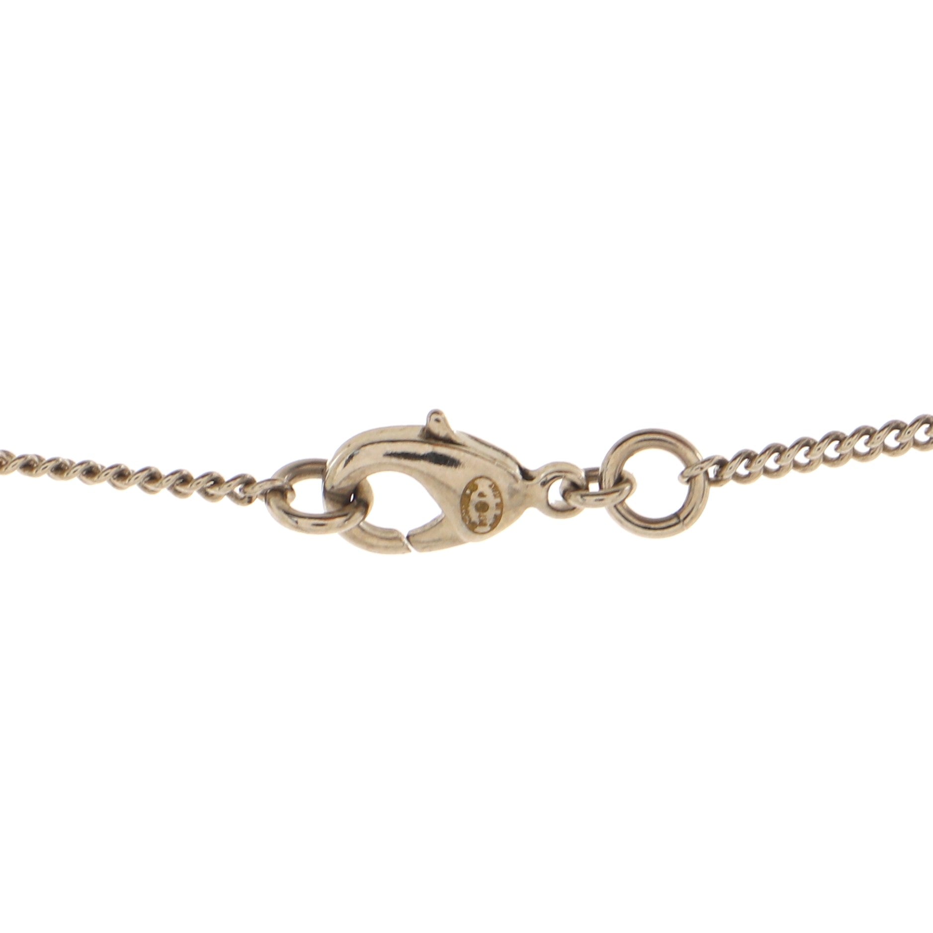 CC Bow Drop Pendant Necklace Metal with Crystals