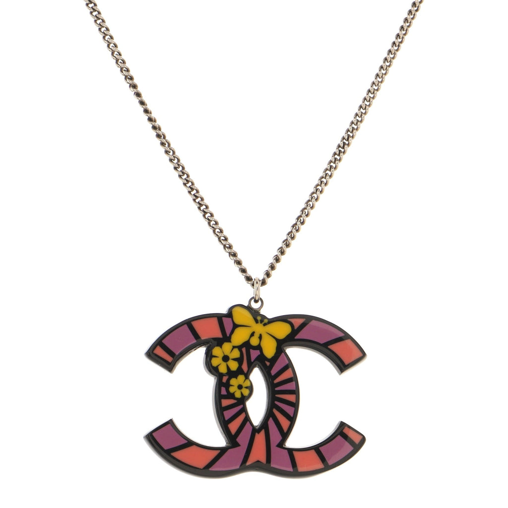 CC Pendant Necklace Printed Resin