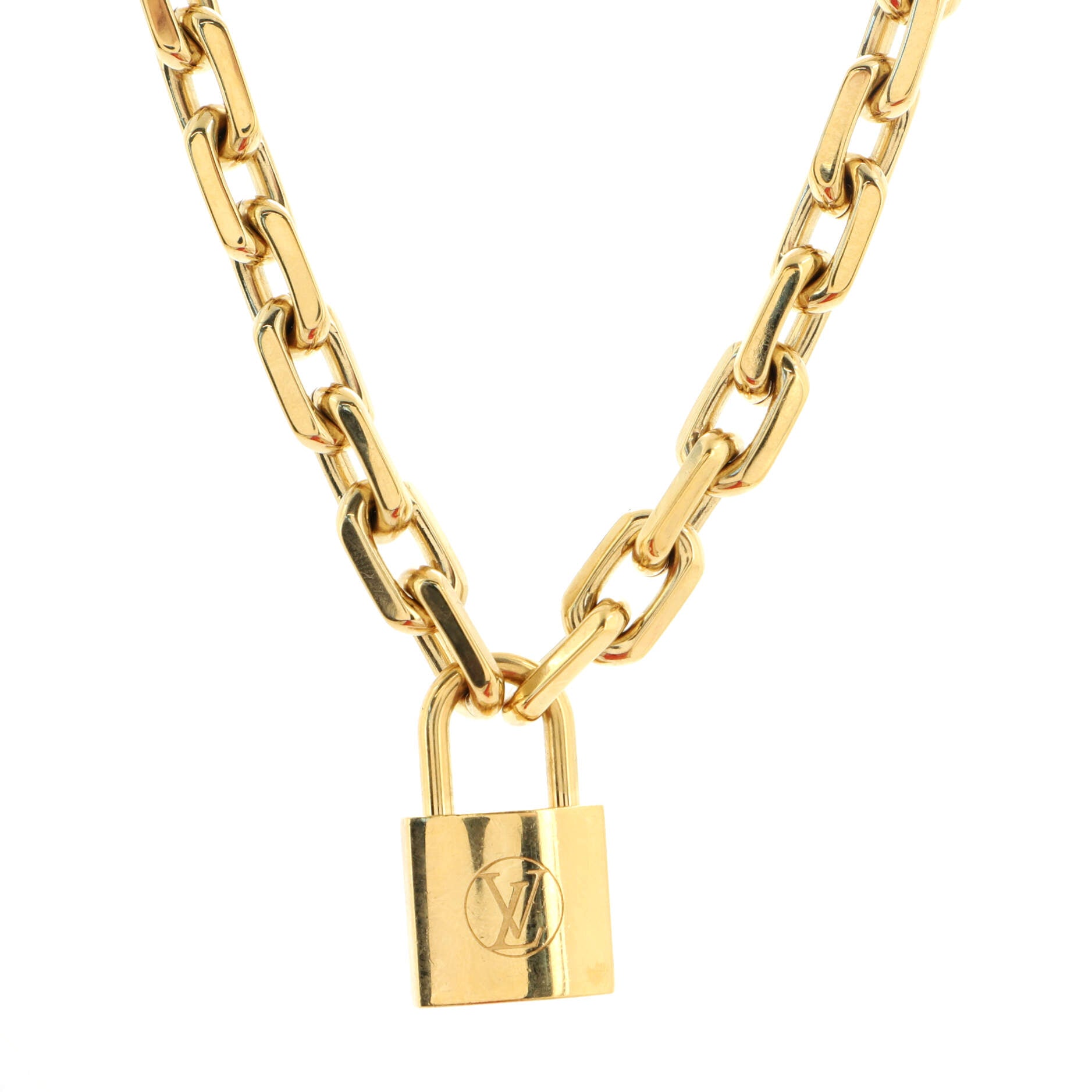 LV Edge Cadenas Necklace Brass