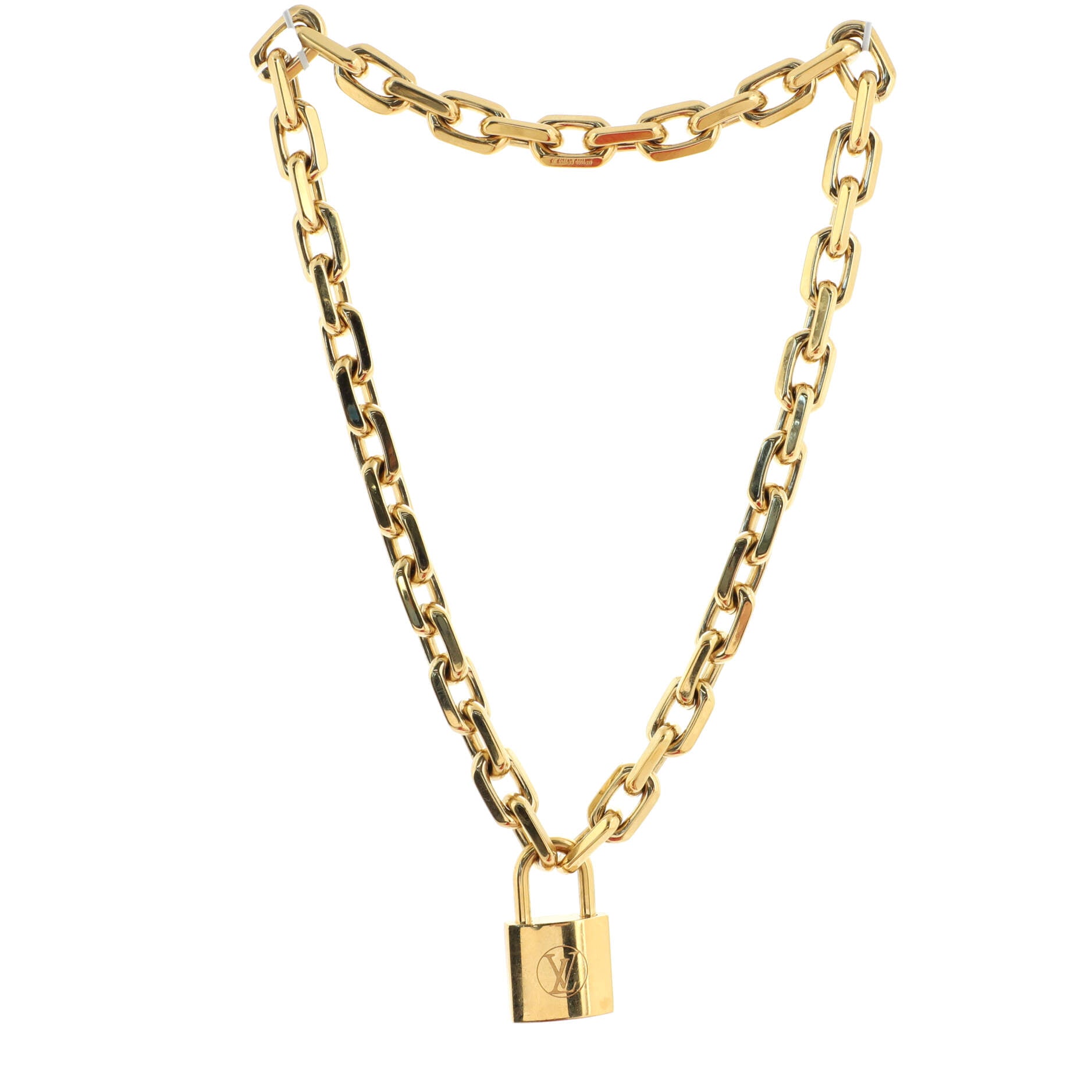 LV Edge Cadenas Necklace Brass