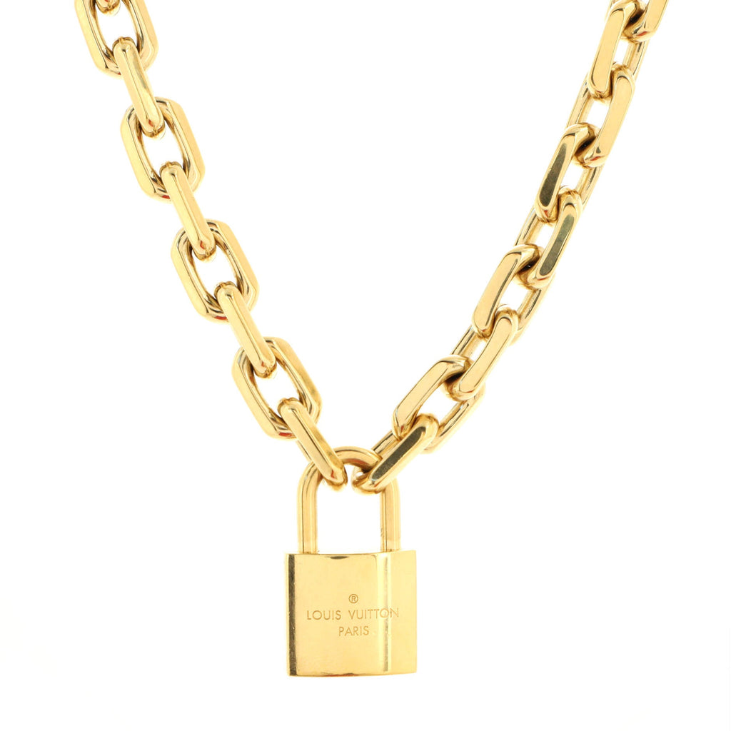 LV Edge Cadenas Necklace Brass