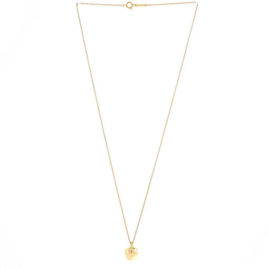 Apple Pendant Necklace 18K Yellow Gold