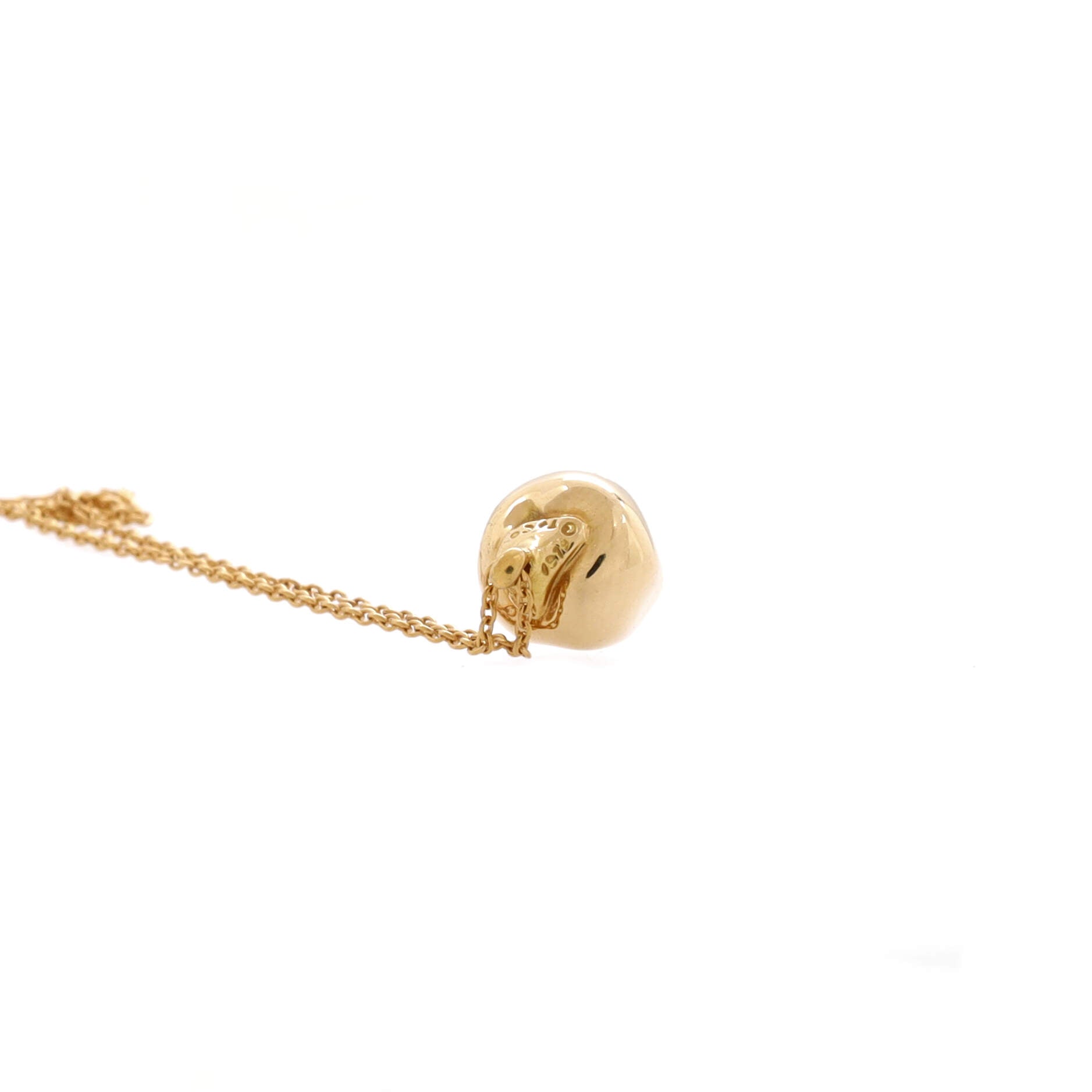 Apple Pendant Necklace 18K Yellow Gold