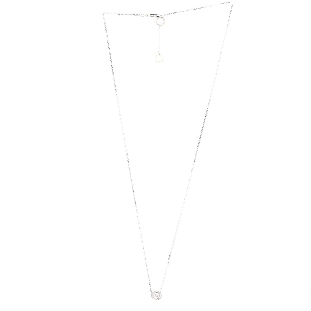 Incontro D'amore Slide Pendant Necklace 18K White Gold with Diamonds