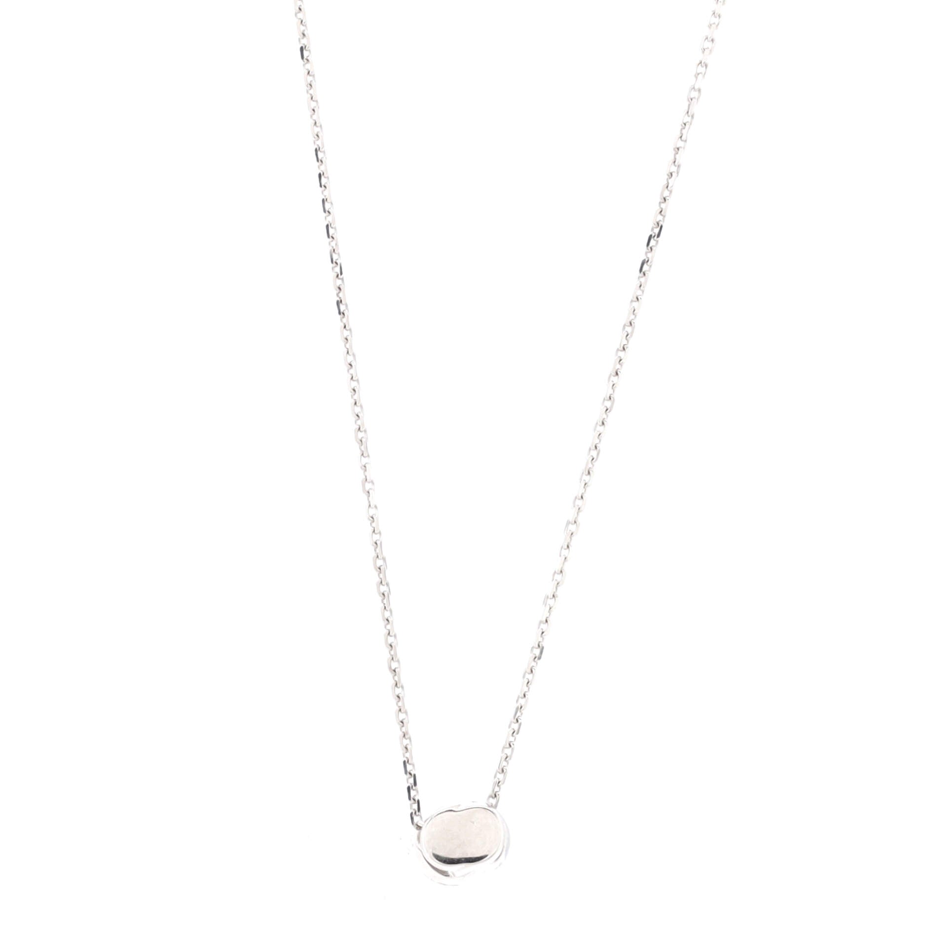 Incontro D'amore Slide Pendant Necklace 18K White Gold with Diamonds