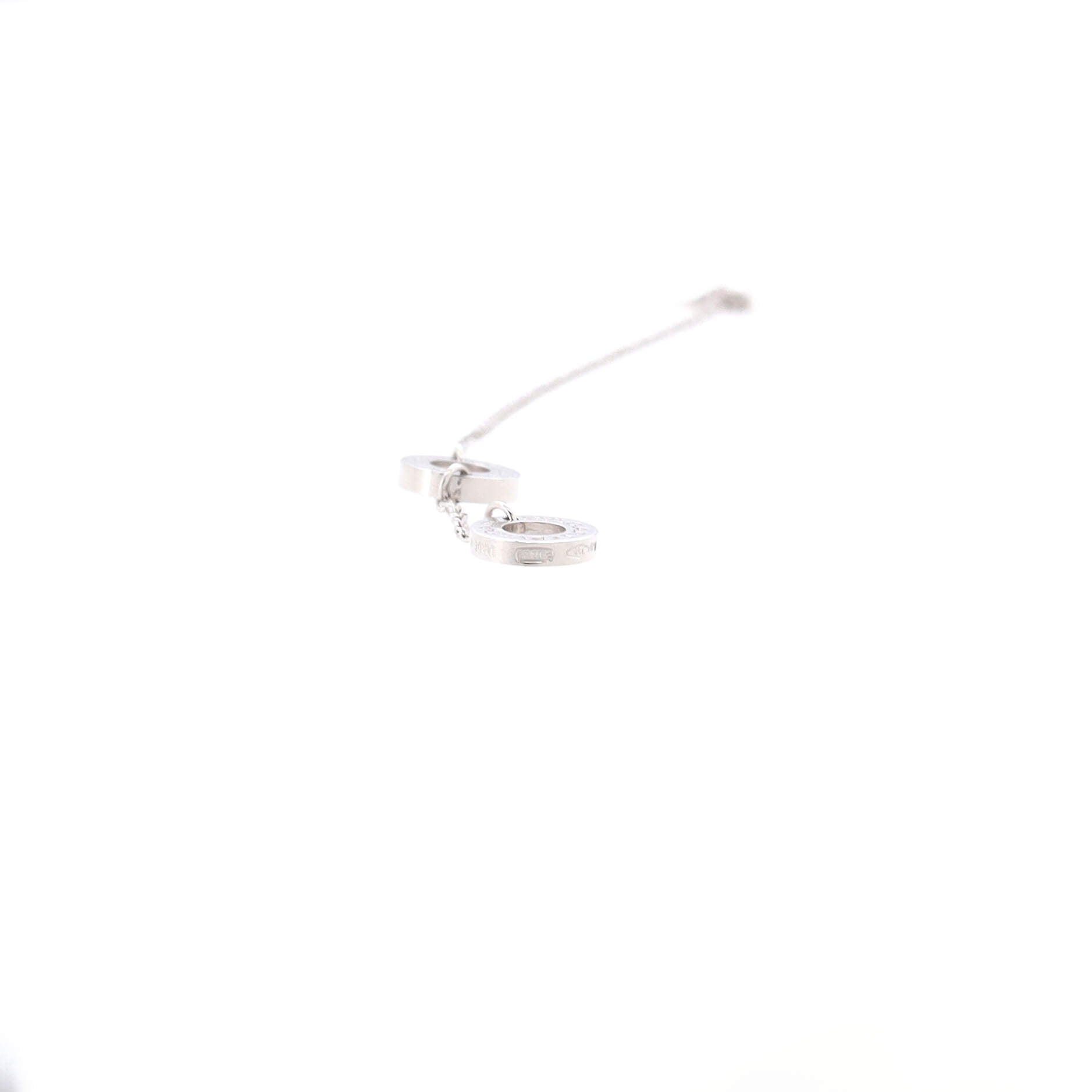Incontro D'amore Slide Pendant Necklace 18K White Gold with Diamonds