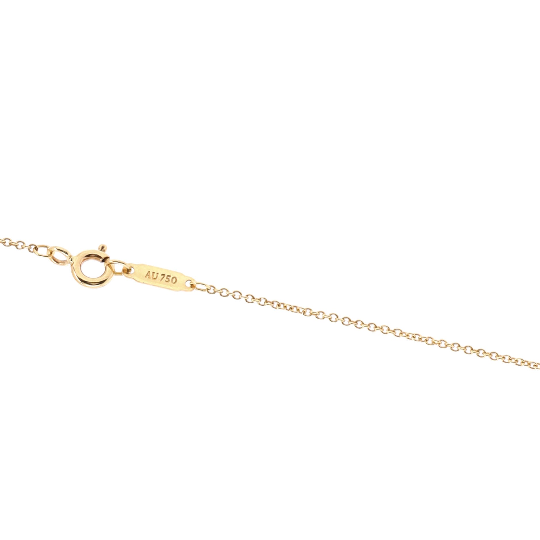 Elsa Peretti Open Heart Pendant Necklace 18K Yellow Gold with Pave Diamonds 36mm