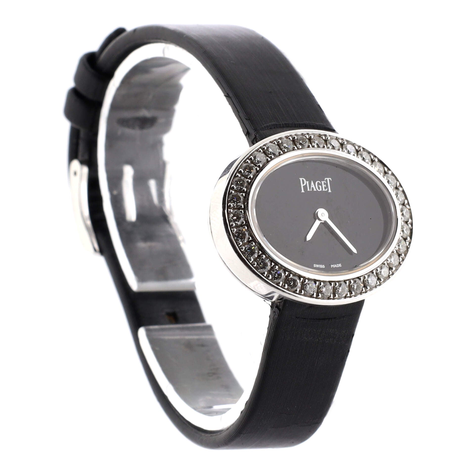 Limelight Diamonds Quartz Watch White Gold and Satin with Diamond Bezel 28