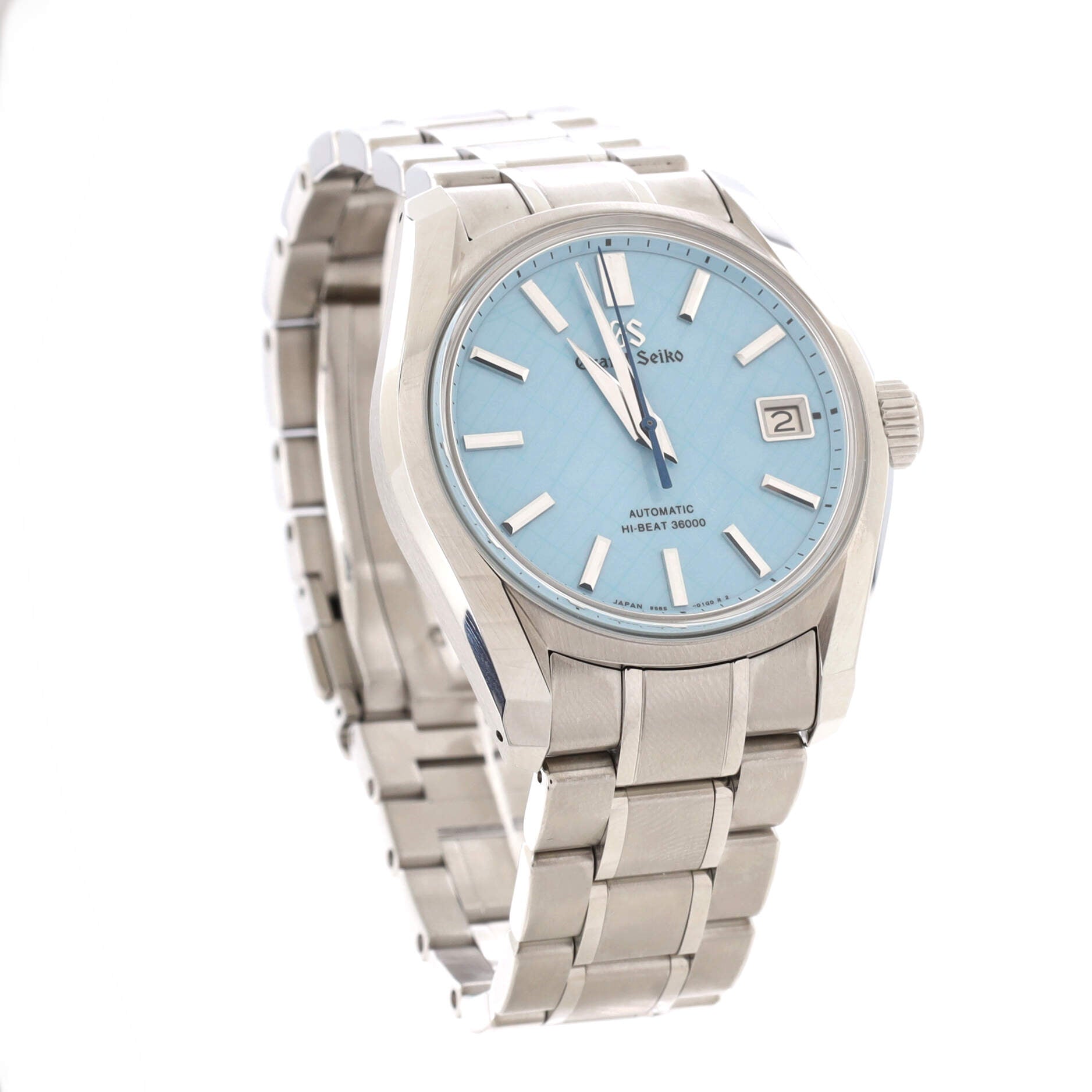 Heritage High Beat Ginza Limited Edition Automatic Watch Stainless Steel with Grid Pattern Blue Dial 40