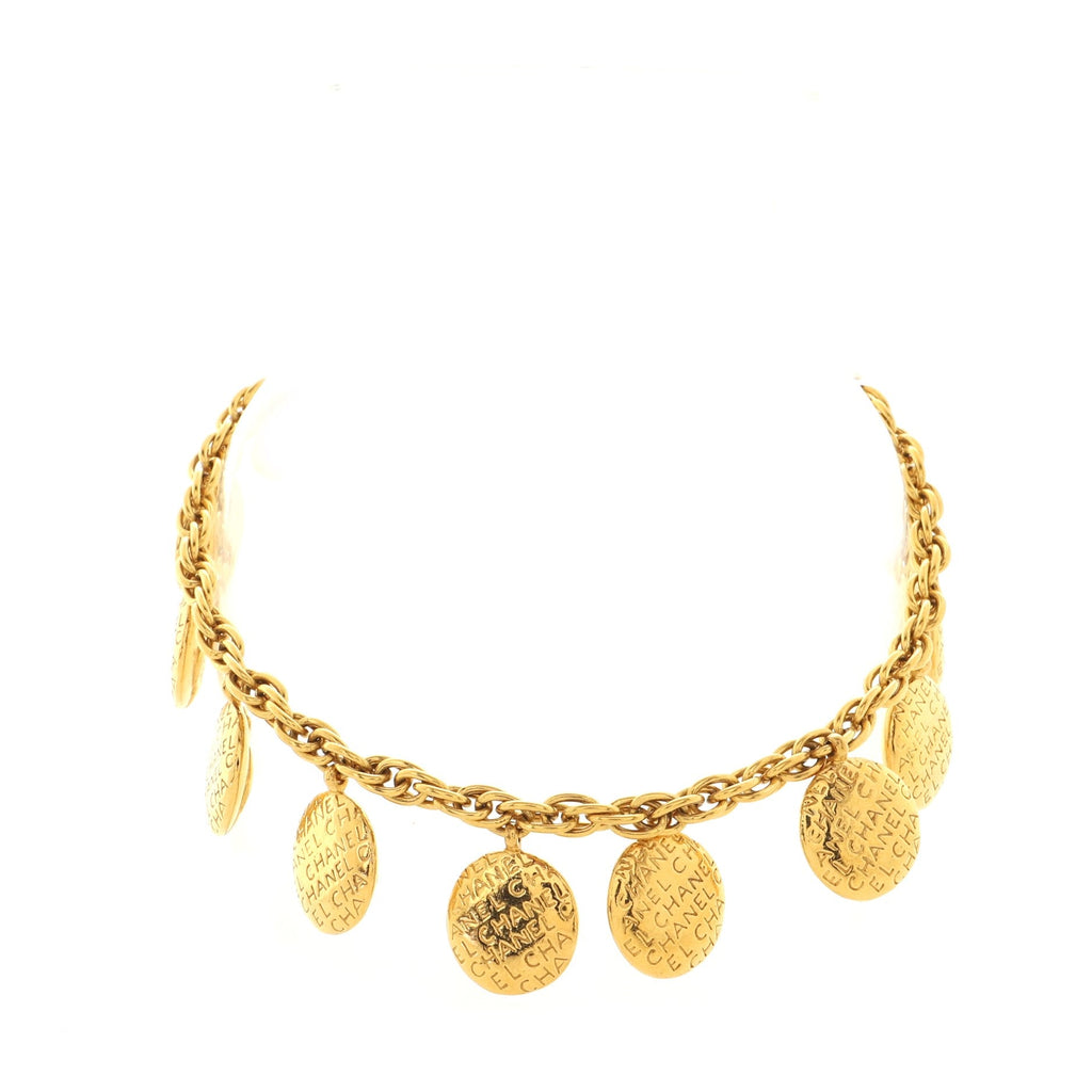 Multi-Medallion Charm Chain Necklace Metal