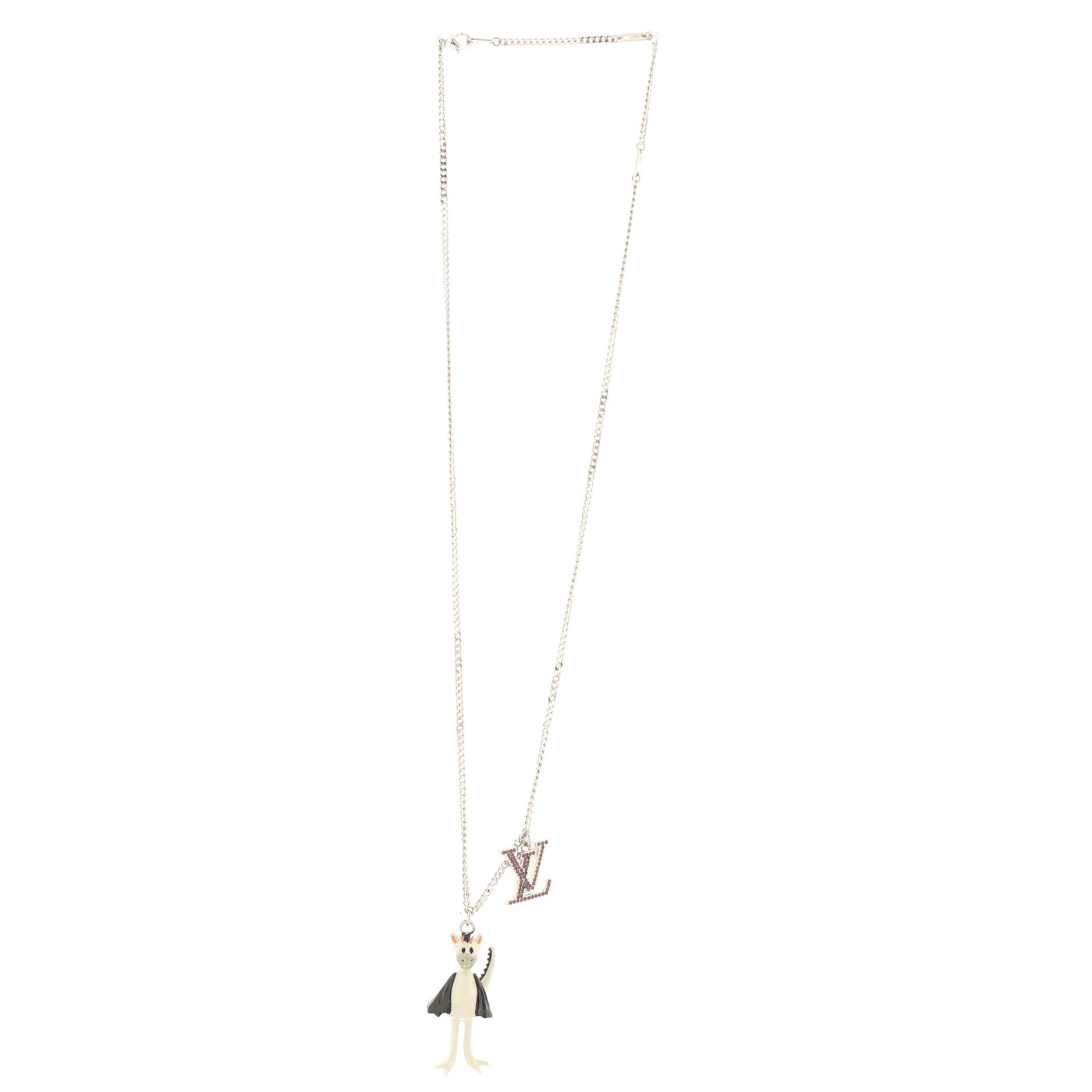 LV Friends Pendant Necklace Metal and Enamel