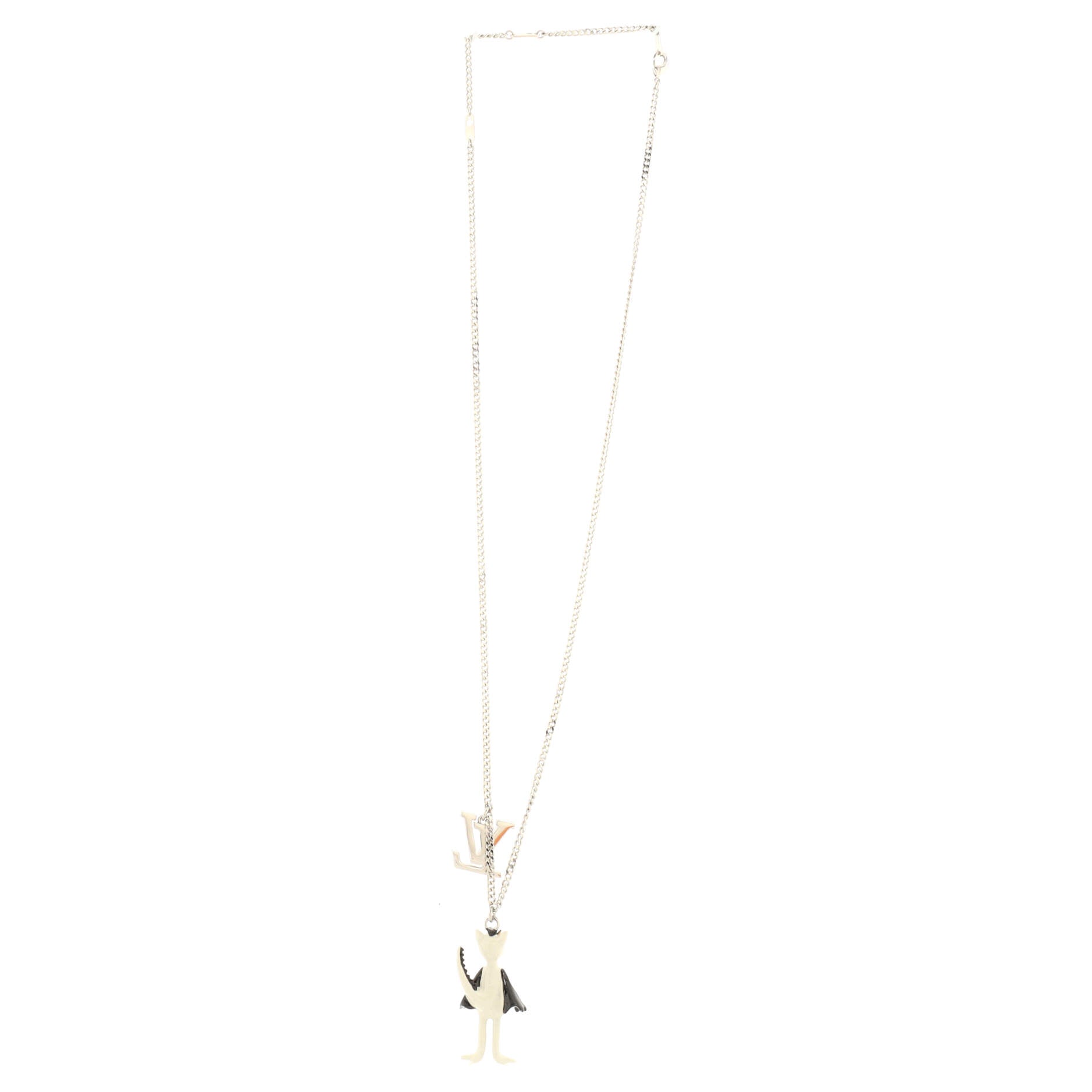 LV Friends Pendant Necklace Metal and Enamel