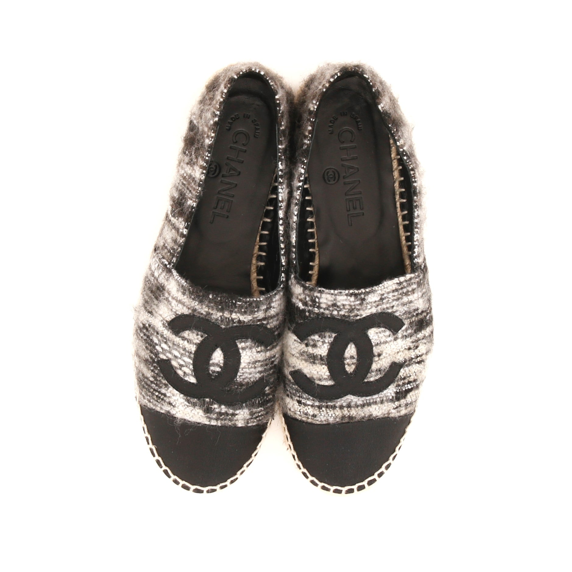 Women's CC Cap Toe Espadrilles Tweed with Grosgrain