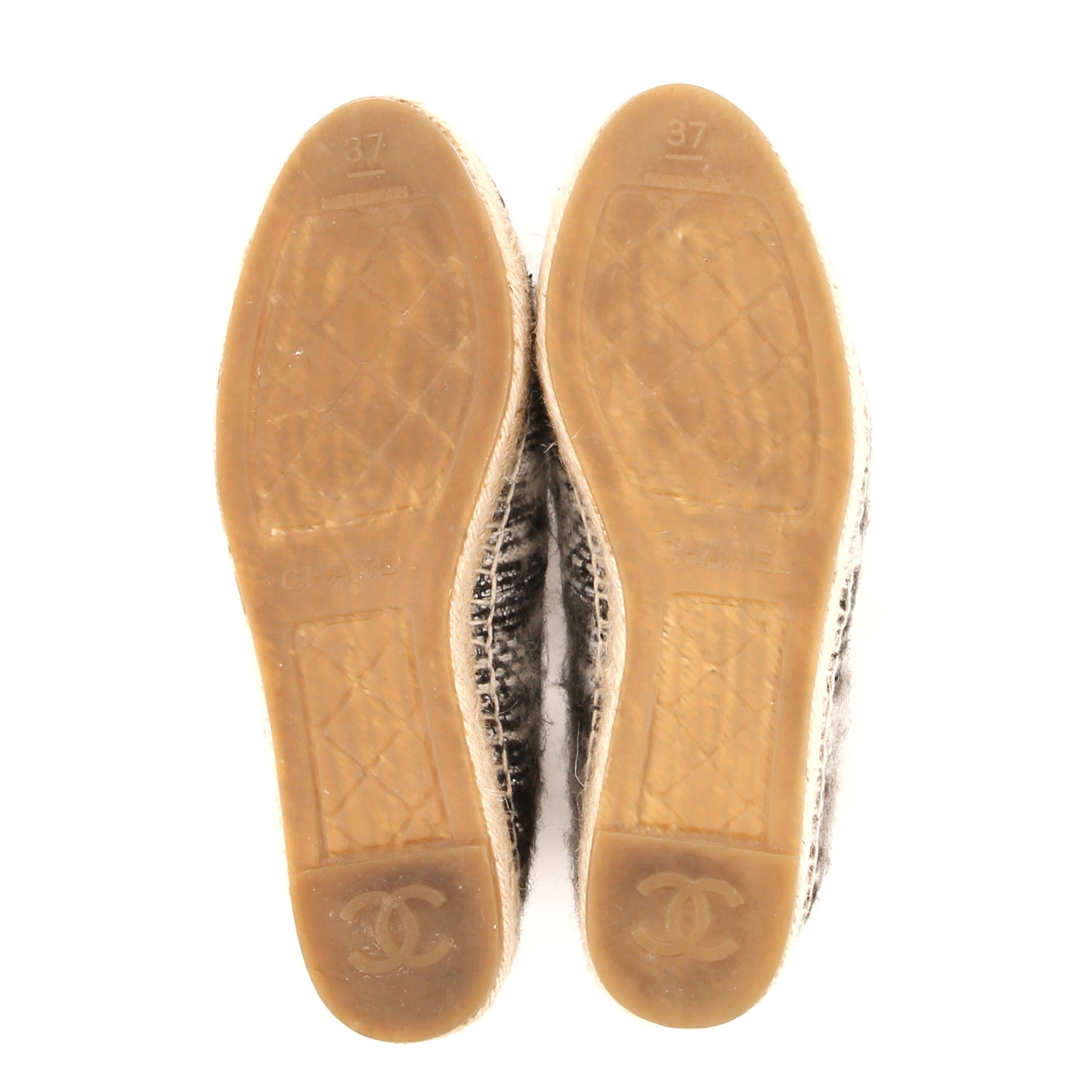 Women's CC Cap Toe Espadrilles Tweed with Grosgrain