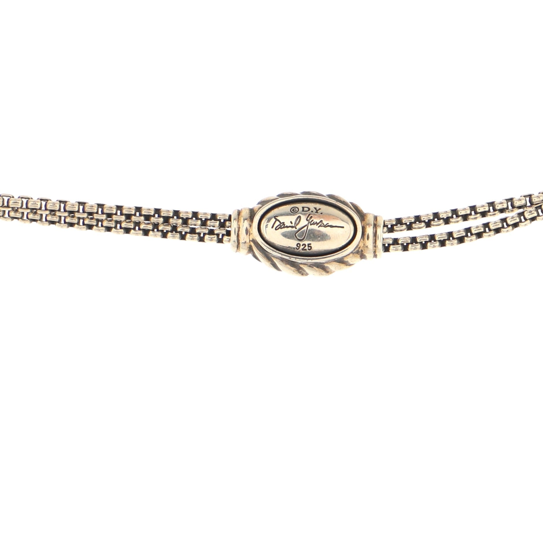 Crossover Pendant Necklace Sterling Silver with Diamonds 27mm