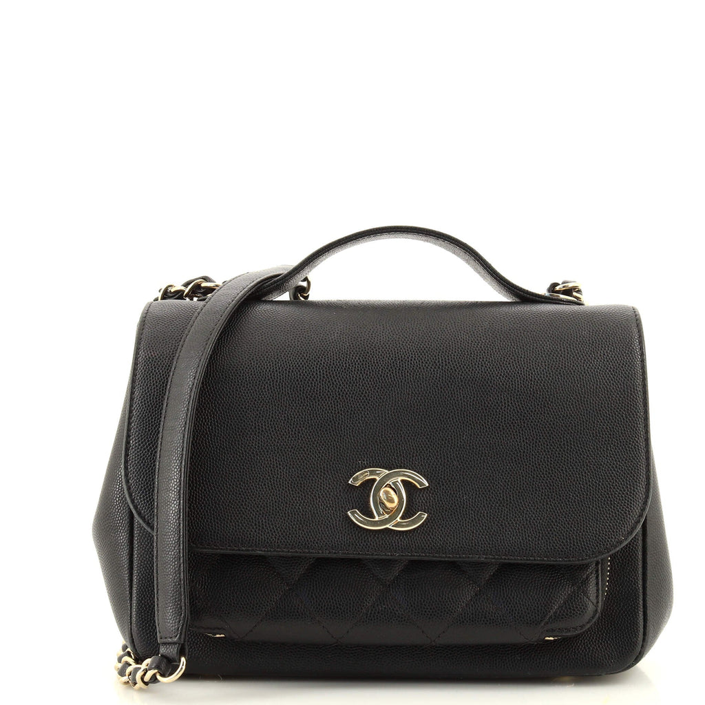 Business Affinity Flap Bag Quilted Caviar Mini