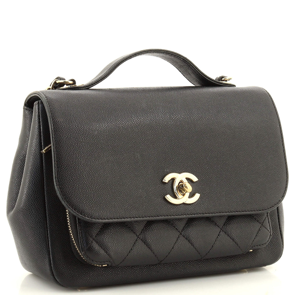Business Affinity Flap Bag Quilted Caviar Mini