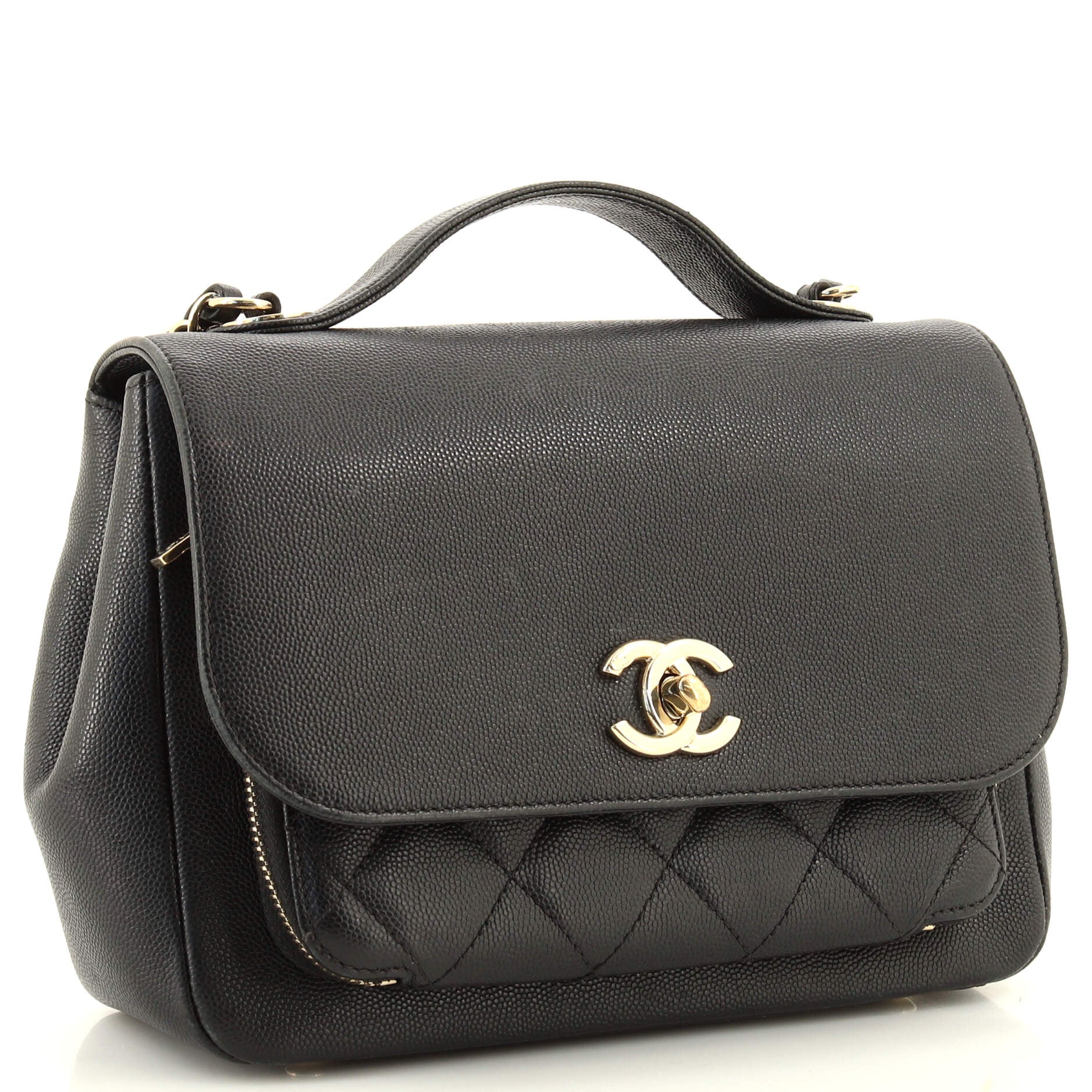 Business Affinity Flap Bag Quilted Caviar Mini