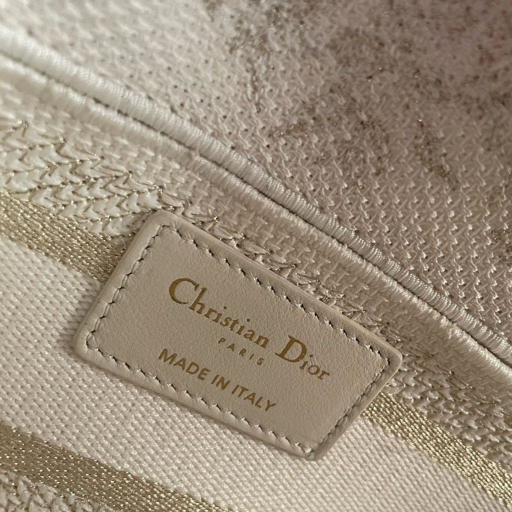 Christian Dior Lady D-Joy Bag in Beige Canvas