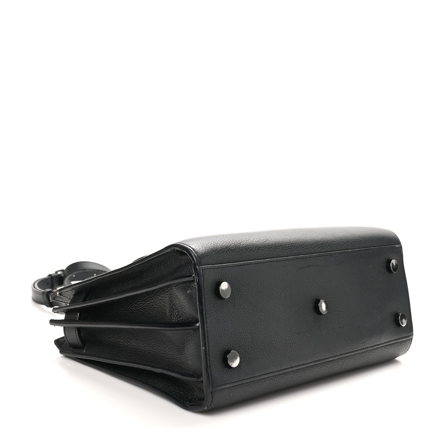 Grained Calfskin Baby Sac De Jour Black