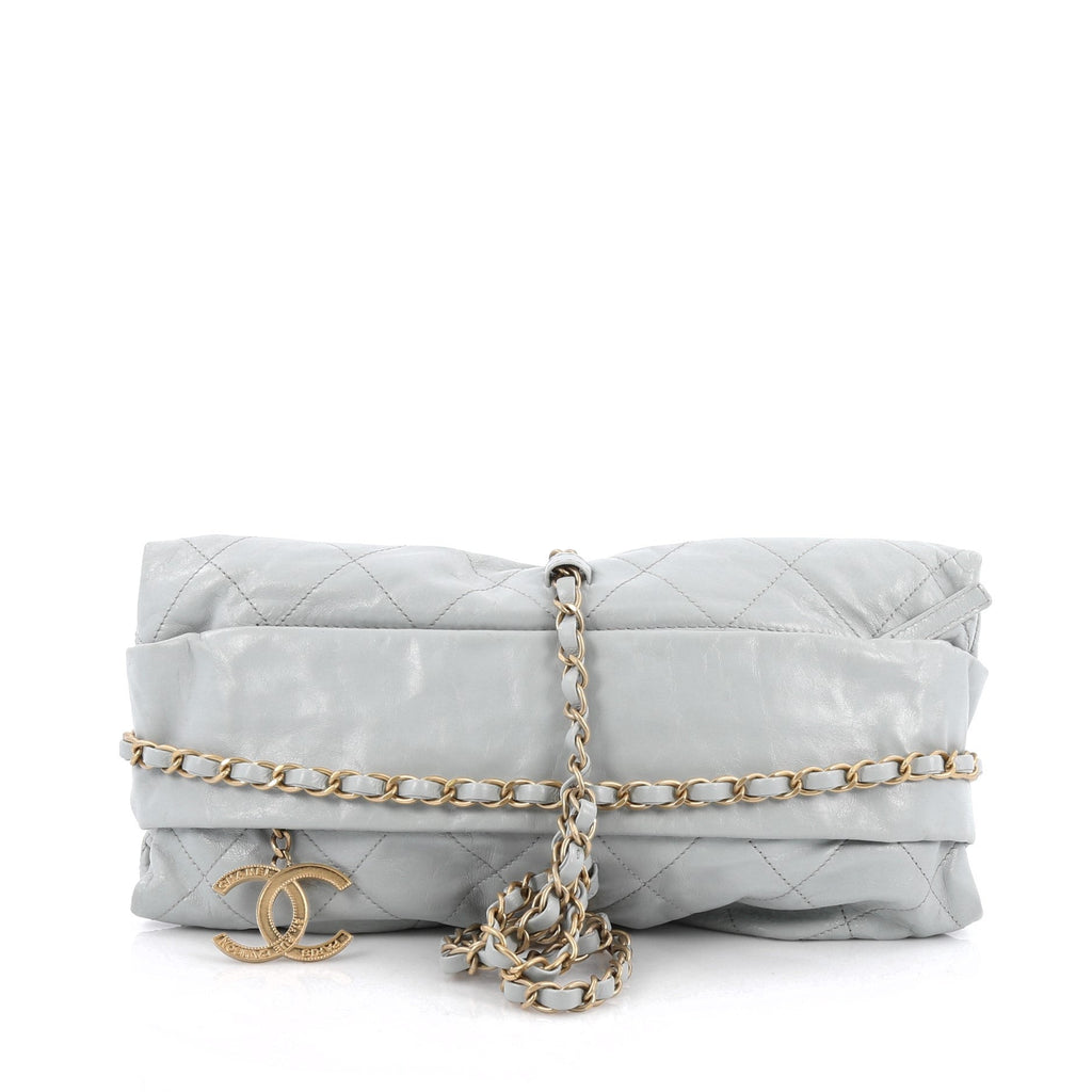 Midnight Swim Baluchon Clutch Quilted Calfskin