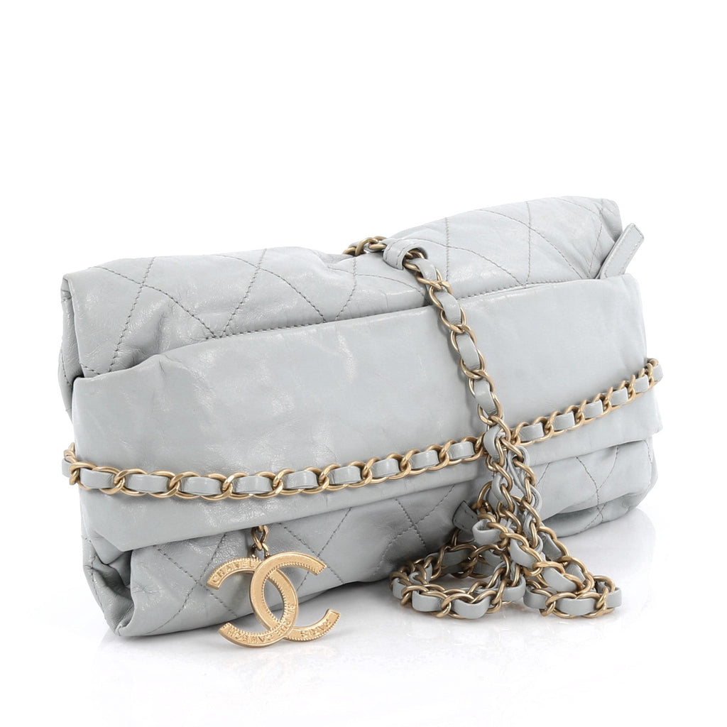 Midnight Swim Baluchon Clutch Quilted Calfskin