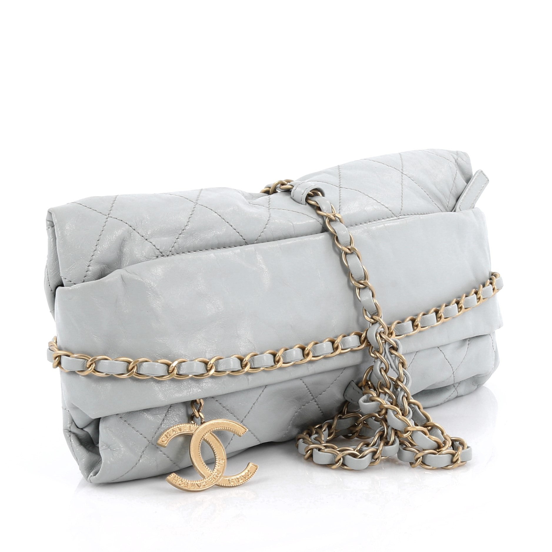 Midnight Swim Baluchon Clutch Quilted Calfskin