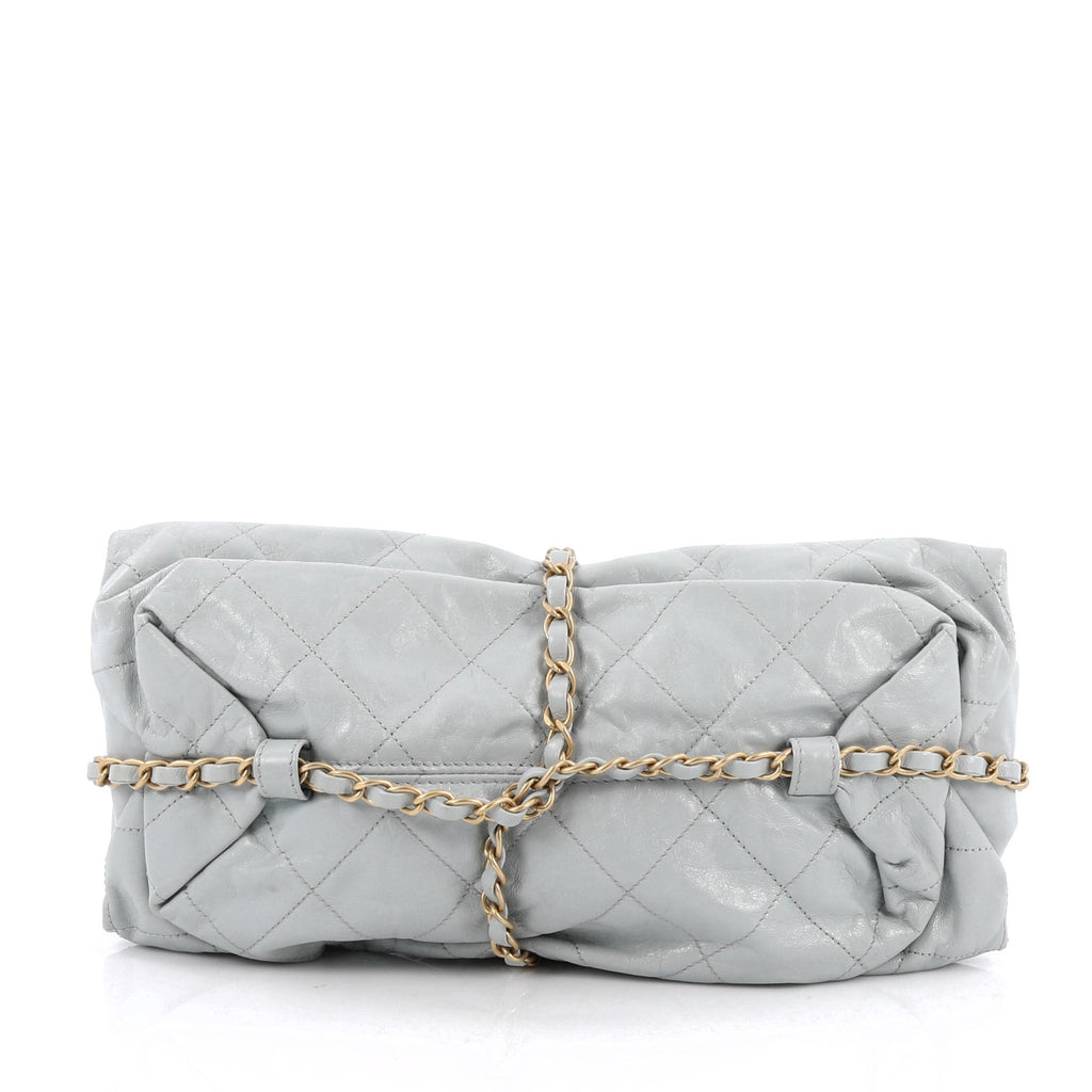 Midnight Swim Baluchon Clutch Quilted Calfskin