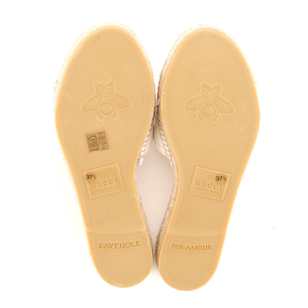 Women's GG Marmont Espadrilles Slide Sandals Matelasse Leather