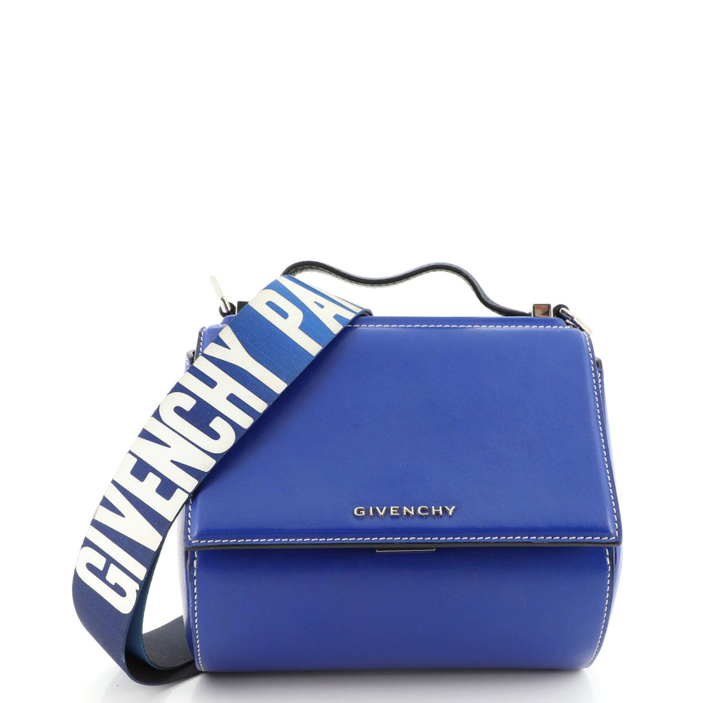 Logo Strap Pandora Box Bag Leather Mini