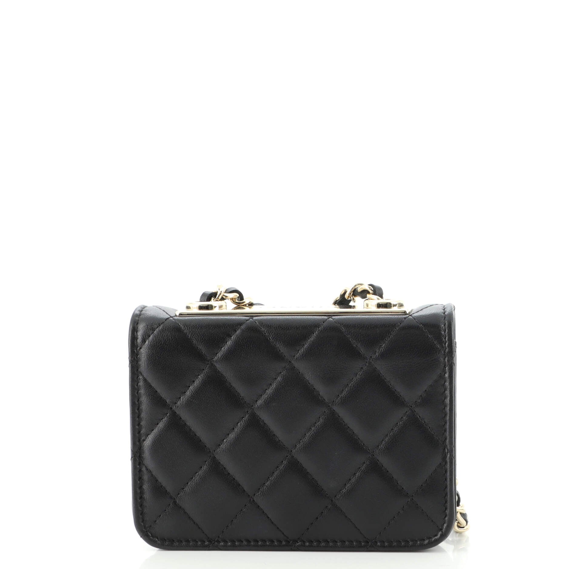 Trendy CC Clutch with Chain Quilted Lambskin Small