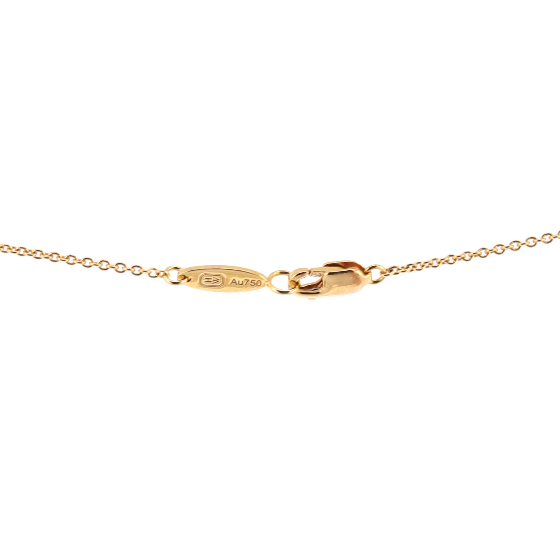 HW Logo Pendant Necklace 18K Yellow Gold with Diamonds